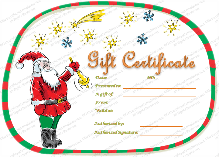 Magical Christmas Gift Certificate Template
