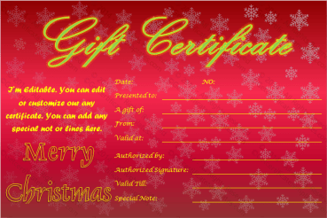 Christmas <strong>Certificate Template</strong>. red and white icons ... Santa gift certificate template