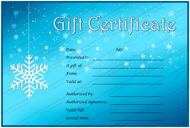 Gift Certificate Template