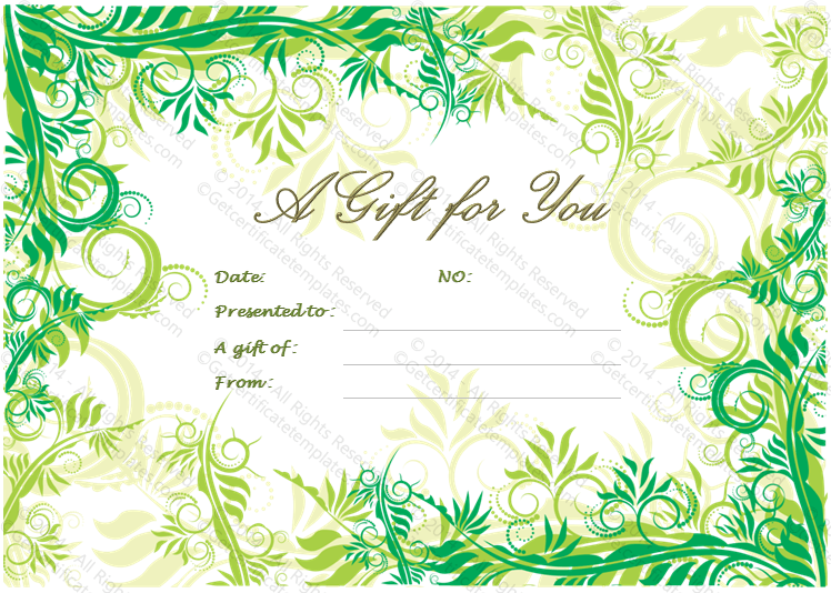 Leaf Festival Gift Certificate Template PR