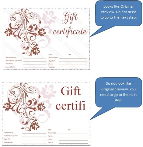 Customization of certificate