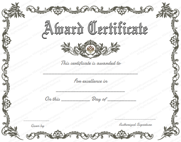 employee award certificate template