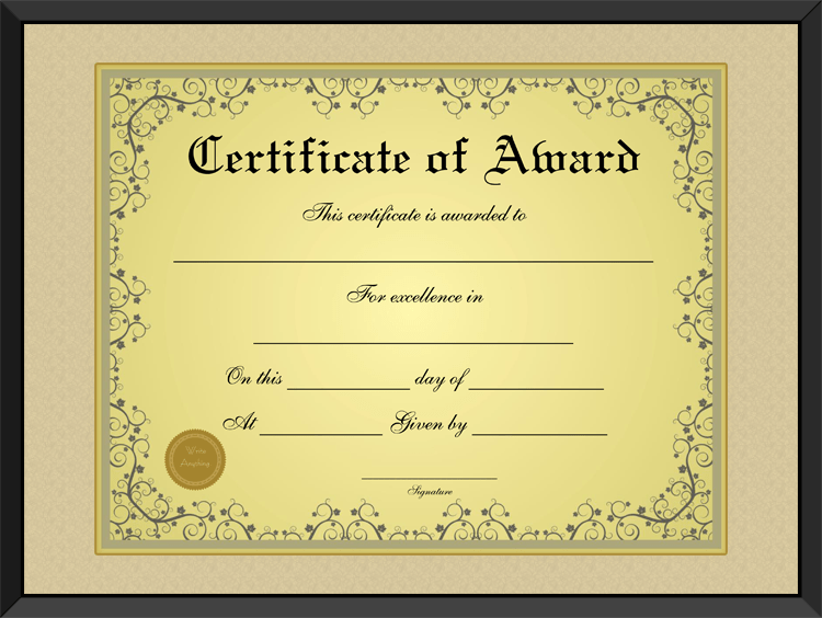 free-golden-formal-award-certificate-template
