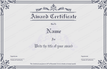 certificate of appreciation templates certificate templates template for certificate of award