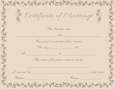 <strong>Free Marriage Certificate Template</strong> | The Hakkinen Free editable marriage certificate template