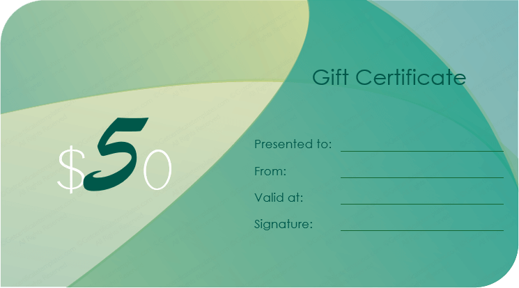 Flashy Hues Gift Certificate Template