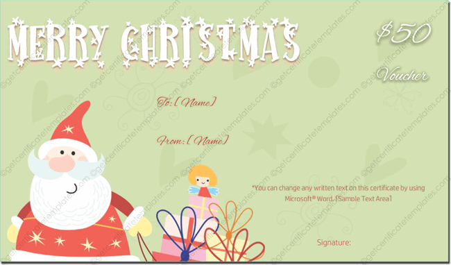 editable christmas gift template word