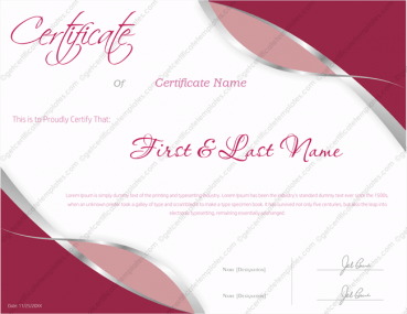beauty certificate templates
