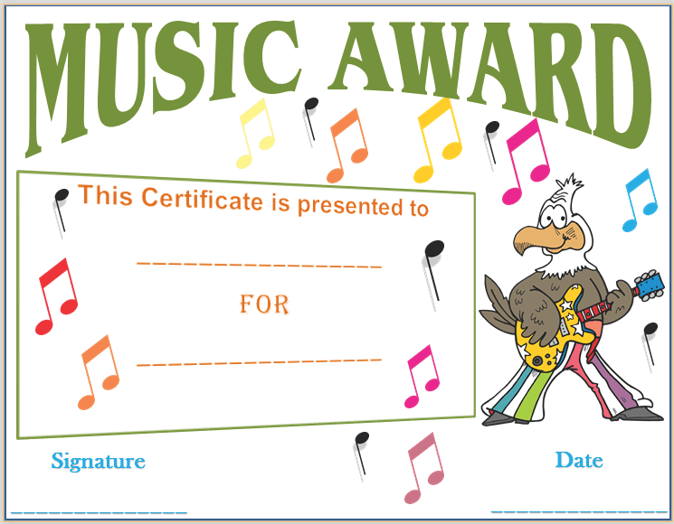 Music Certificate Templates