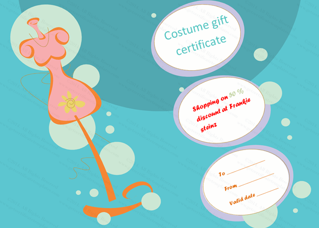 Mannequin themed Gift Certificate Template