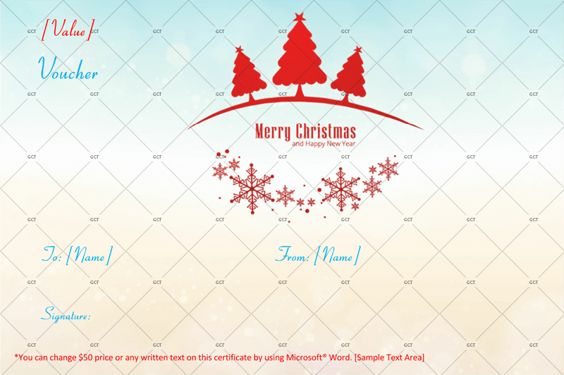 Christmas Gift Certificate (Clear Sky Design)