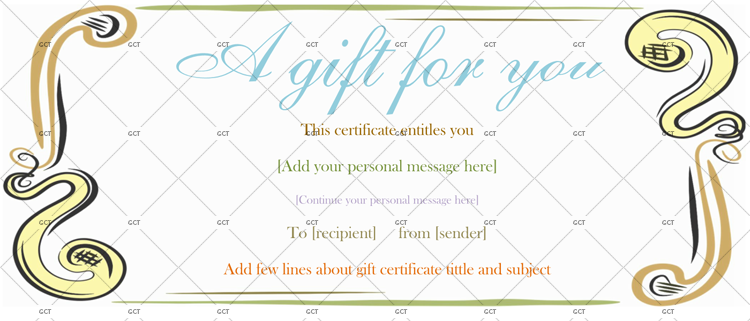 A Gift For You Gift Certificate Template