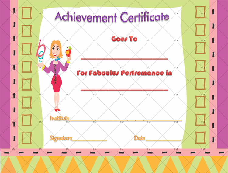 Achievement Certificate (Fabulous Performance)
