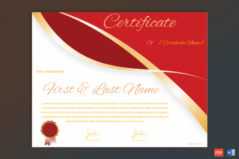 Print Free Formal Award Certificate
