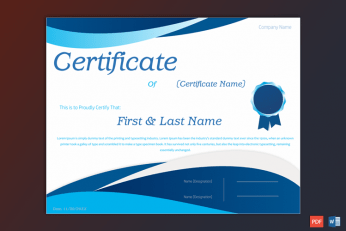 Printable Formal Award Certificate