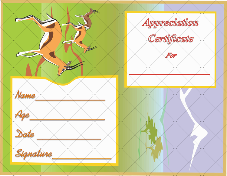 Award Certificate Template (Wildlife Themed)