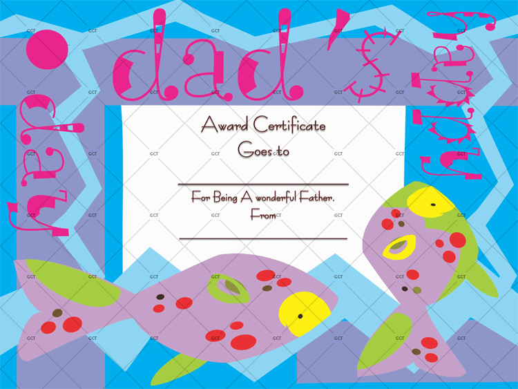 Best Dad Award Certificate Template