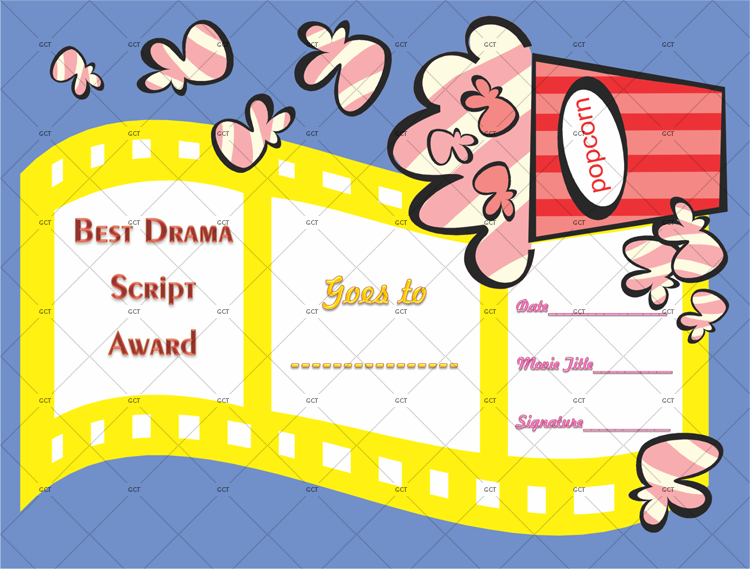 Best Drama Script Award Certificate Template 2