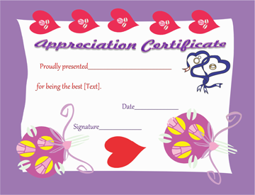 Certificate of Appreciation (Best Stage Couple)