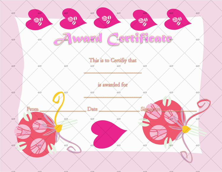 Certificate of Appreciation (Love Themed)