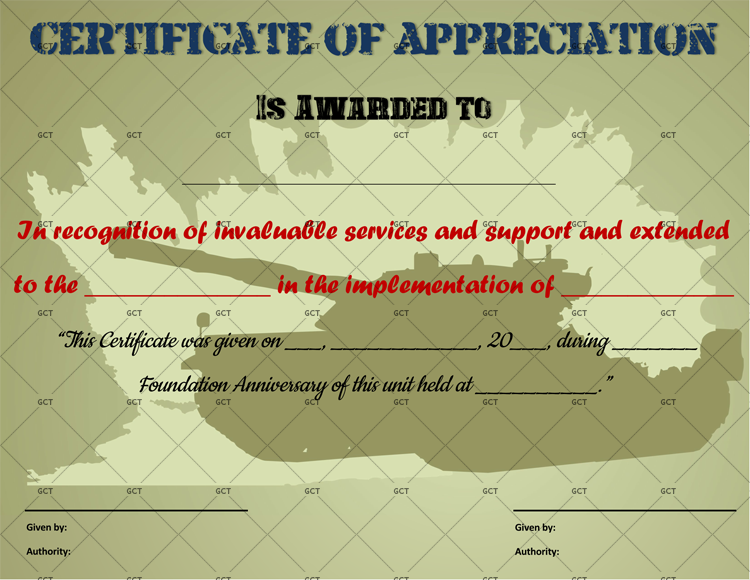 appreciation certificate printable