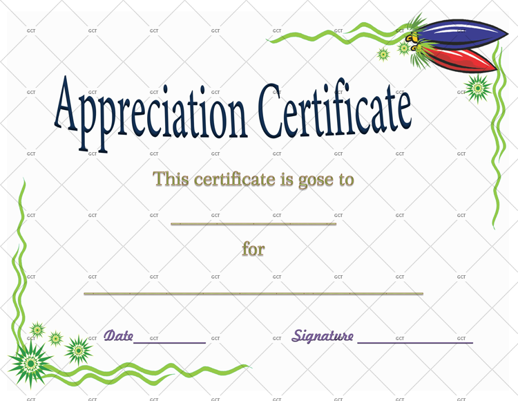 Certificate of Appreciation for Completing the Book