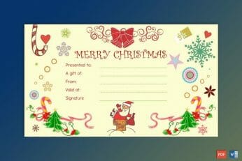 Santa Claus Christmas Gift Certificate