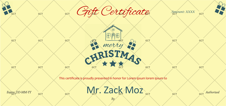 Fancy Gift Certificate