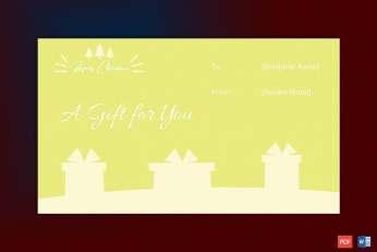 Simple Christmas Gift Certificate