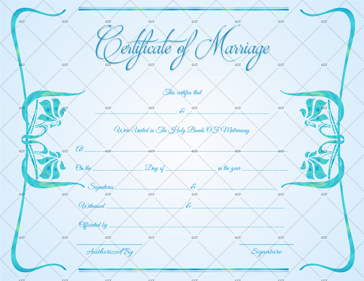 Contemporary Marriage Certificate