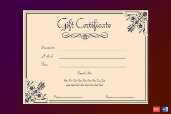 Printable Gift Certificate