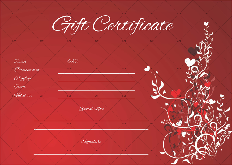 wedding Gift Certificate Template