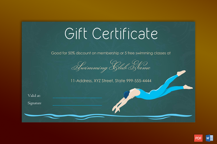 sports gift certificate