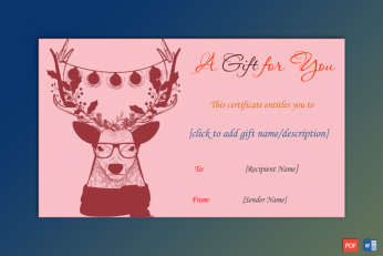 Christmas Gift Certificate Example