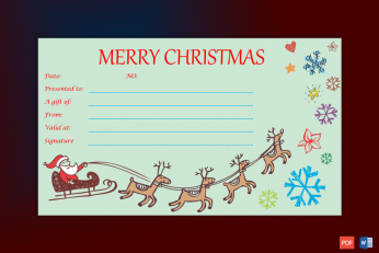 Christmas Gift Certificate Printable