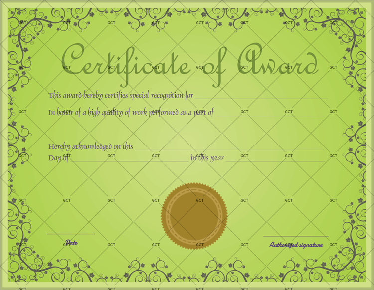 Free Editable Formal Award Certificate