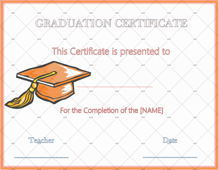 Hats off Graduation Award Certificate