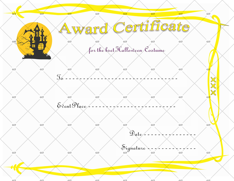 Haunted House Award Certificate Template Word