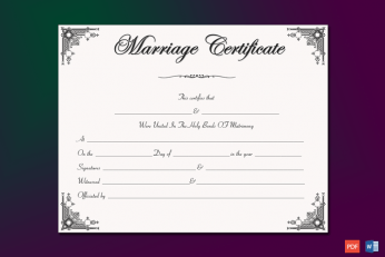 Intimacy Marriage Certificate Template Word