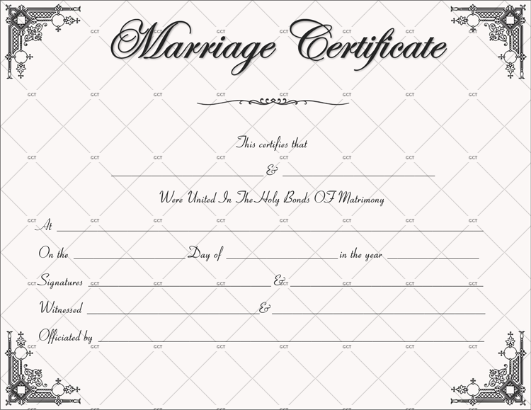 Intimacy Marriage Certificate Template