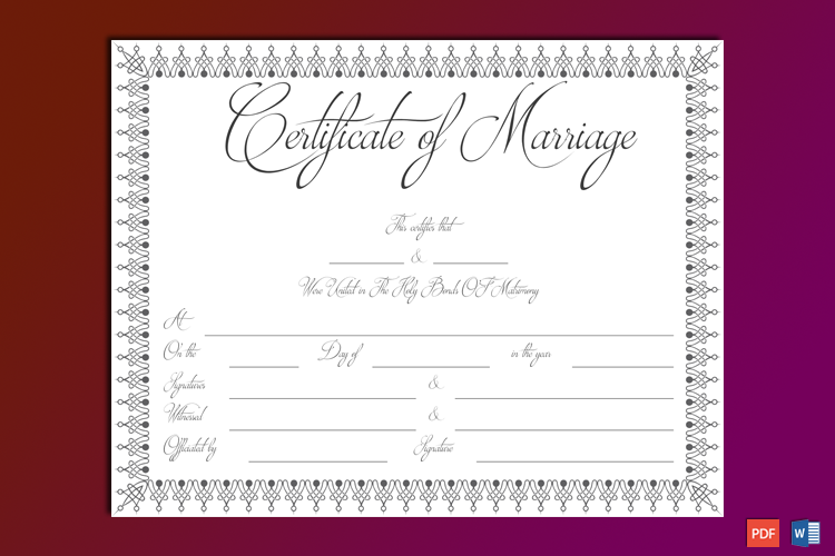Diy Marriage Certificate