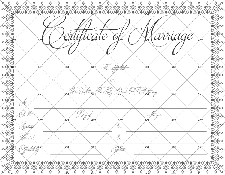 Diy Marriage Certificate