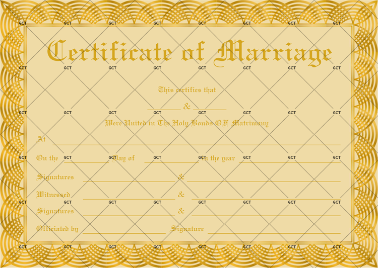 Microsoft Publisher Marriage Certificate Example