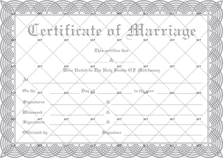 Microsoft Publisher Marriage Certificate Editable