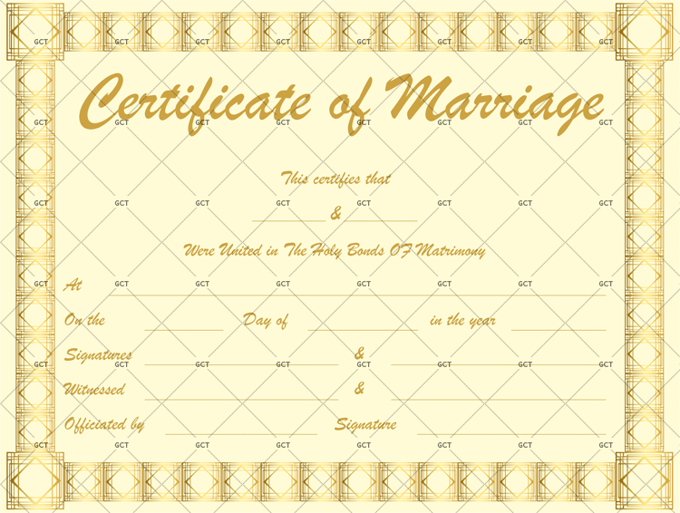 Editable Marriage Certificate