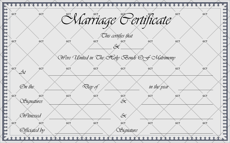 Counterfeit Marriage Certificate
