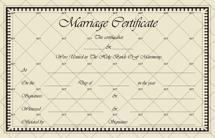 Counterfeit Marriage Certificate