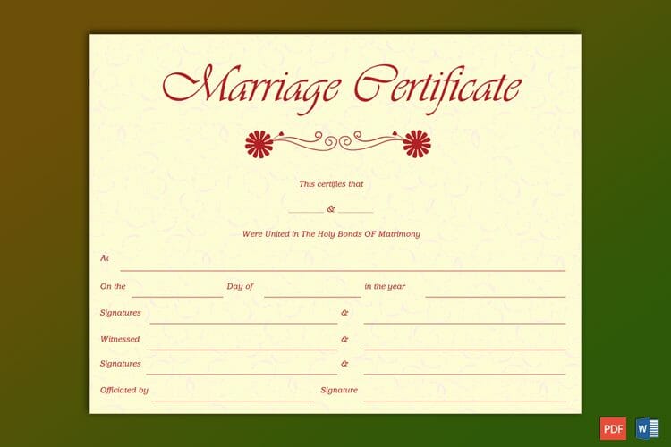 Can I Make My Own Marriage Certificate
