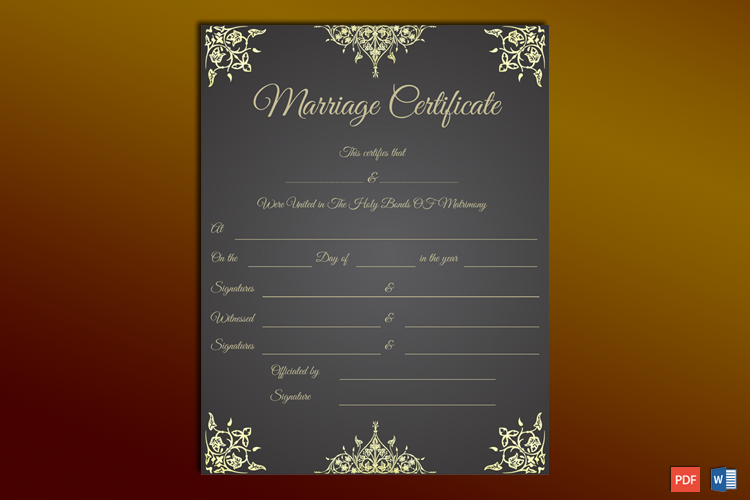 Calligraphy Marriage Certificate
