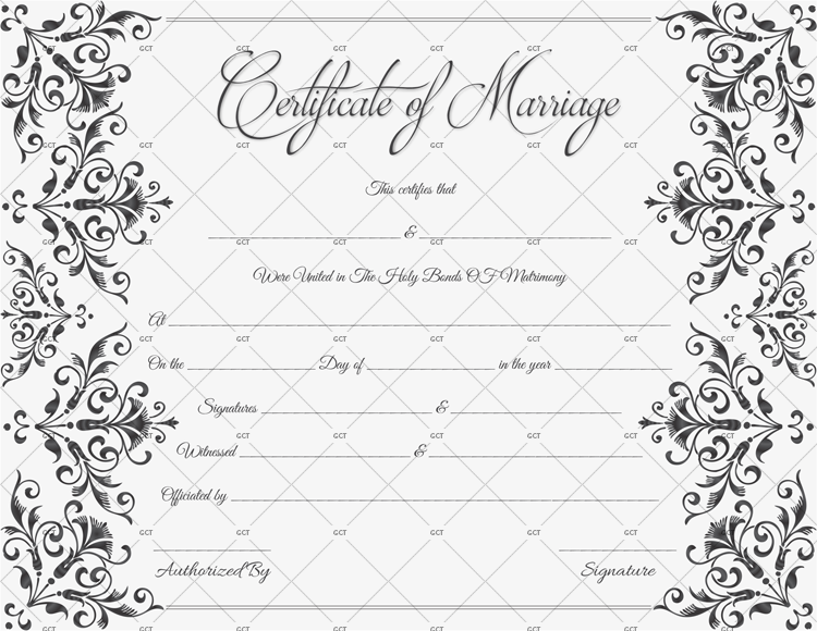 Marriage Certificate (Elegant Blank)